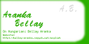 aranka bellay business card
